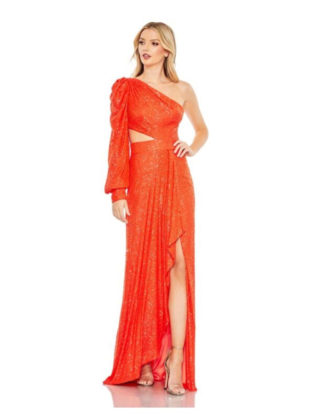 Ieena for Mac Duggal 26730 Cutout Waist One Sleeve Dress Size 6 NWT